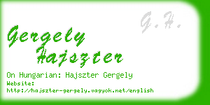 gergely hajszter business card